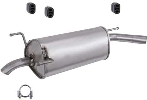 ATEC Germany Auspuff Schalldämpfer Set 1x Endschalldämpfer, mit | Kompatibel mit: OPEL CORSA C
