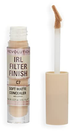 Makeup Revolution, Corrector IRL Filter Finish, Cobertura de Media a Total, C7, 6g