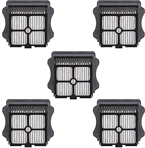 (5-pack) HEPA-filter kompatibla med Tineco iFloor 3/Floor One S3/One S5/One S5 Pro 2, våttorkat dammsugarfilter, reservdelar 5 filter (Obs: Ej tillämpligt på Floor ONE S5 Combo)