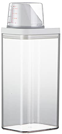 ZYNCUE 1 Packung Waschmittelspender, wiederverwendbare leere Flaschen, Waschpulverbehälter, Seife, Waschmittel, Aufbewahrungsbox für Weichspüler, 1100 ml