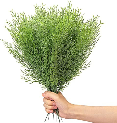 60 PCS Artificial Pine Branches,Fake Greenery Plants Pine Sprigs,Faux Pine Leaves Picks for DIY Garland Crafts Christmas Embellishing and Home Garden Decoration