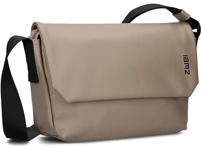 Zwei Umhängetasche Cargo CA60 Messenger-Bag 3 Liter hochwertiges Hydroflex-Material praktisches Schlüsselband verstellbarer Gurt sportliche Crossbody-Bag für Damen Herren & Teenager (taupe)