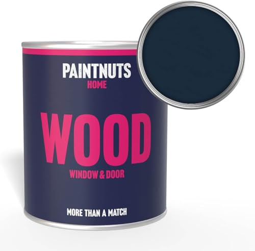 Paintnuts Wood Window & Door Paint - RAL-5011 - STEEL BLUE Satin 250ml Tin