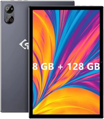 JXCNSNW 10.1 Inch Android Tablet, 4G LTE Dual SIM, 8GB RAM 128GB Storage,Supports 1TB Micro Card, 1920 1200 Full HD IPS Touchscreen,Dual Camera, WiFi/WLAN/Bluetooth/GPS (Black, 128 GB)
