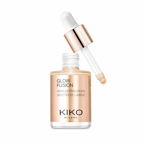 KIKO Milano Glow Fusion Highlighting Drops 03, Liquid Face Highlighter With A Metallic Finish