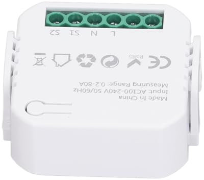 Leistungsmesser, Stromwandler, 2 X 80 A, Überlastschutz, Stromüberwachung, Datenanalyse für Solar-PV-System (BLACK)