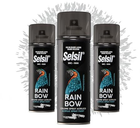 DETERMONDO 3 Bombolette di Vernice Spray Acrilica 400ml Bombolette Spray Colorate Multiuso per Interni ed Esterni (Ral 7035 Grigio Chiaro)