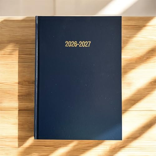 Shineone 2024–2025 Akademischer Terminplaner, Premium-Wochenplaner, Hardcover und Lesebändchen, Halbjahresplaner, Organizer für Schüler und Lehrer, Hardcover (Marineblau)