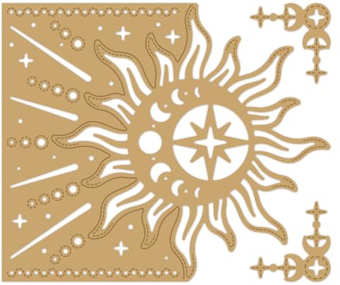 DELORIGIN Sonne Mond Rahmen Stanzformen Stanzschablonen Neuheiten Stanzschablone Hochzeit Kartenränder Prägeschablonen Für DIY Papierbastelarbeiten Alben Geschenkdekor
