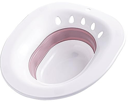 KHYTEBV Sitz Bath Basin, Foldable Sitz Bath for Toilet Seat Portable Sitz Bath Basin for Toilet Seat Sink for Postpartum Care ?Steam Seat Bidet for