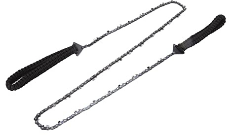 Yomiyuyr Scie à chaîne à main, haute extensible tronçonneuse, tronçonneuse à branche d'arbre, tronçonneuse à main portable, avec paracord noir, pour la survie en plein air, 48