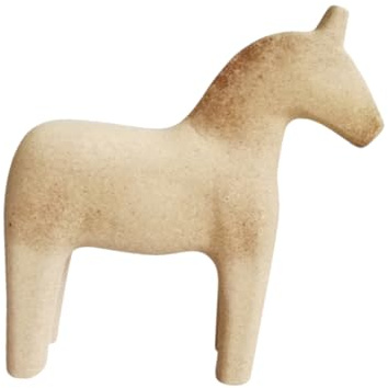 Cabilock Holzpferd Selbstgemacht Pferdeornamente Kinder Bastelspielzeug 24X22X7cm Unbehandeltes Holz zum Bemalen und Bekleben