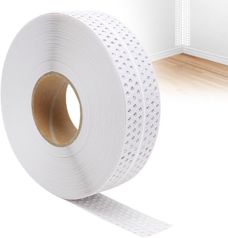 Yuragim Nahtabdeckband Trockenbau, 40M*5CM Gipskarton Fugenband Selbstklebend, Eckschiene Trockenbau PVC Kantenschutz Dichtungsband zum Verbinden von GK-Platten, Wandrisse und Wandecken Ausbessern