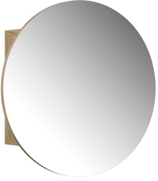 Vicco Badspiegelschrank Loki, Goldkraft Eiche, 50 x 50 cm | mit 2 Fächern, zur Wandmontage mit Spiegel und Ablagefläche