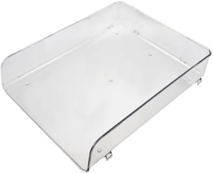 DIYEAH Stackable Freezer Divider Shelf for Refrigerator Clear Transparent Fridge Organizer Rack for Efficient Kitchen Storage of Meat Vegetables Leftovers Space Saving Fridge Shelf