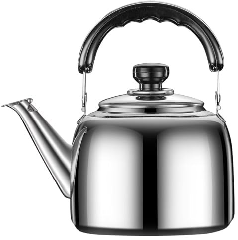 Bouilloires de cuisinière domestiques,bouilloires à thé en acier inoxydable 316,théières mates à long bec avec couvercle de bec,bouilloire à sifflet de grande capacité pour cuisinière à gaz/induction