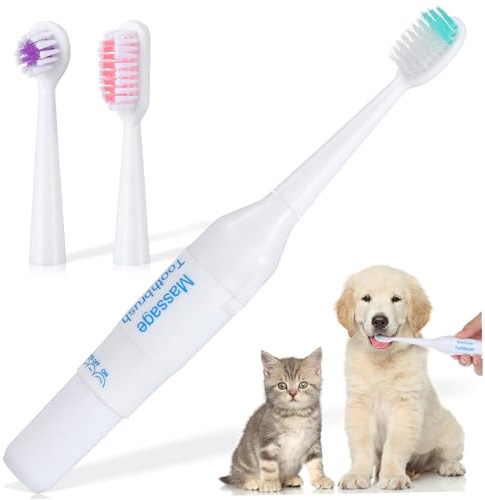 JOINPAYA Tragbare Elektrische Zahnbürste Zufällige Farbe aus Kunststoff für Haustiere und Tägliche Zahnpflege und Leicht für Reisen von Hunden und Katzen
