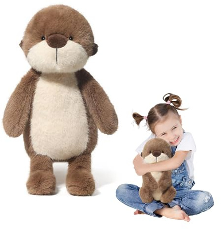 YANGUN Otter Kuscheltier, 36 cm Kuscheltier Otter Plüschtier Zum Kuscheln & Spielen Plüsch Spielzeug, Superweiche Kleines Kuscheltie, Niedliches Plüschtier, Geschenk Spielzeug für Kinder