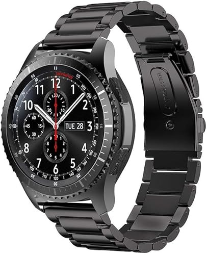 Rostfritt stål armband för Huawei Watch GT 6 Pro/GT 6/GT 5 Pro/GT 5/4 46 mm/Huawei Watch 5/4 46 mm/Ultimate 2, 22 mm metallarmband affärsklocka rostfritt stål armband för kvinnor och män, rostfritt