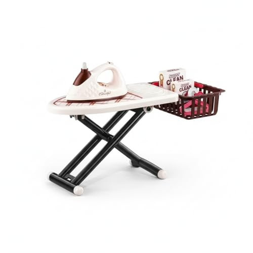 RKIDZ Kids Ironing Play Set – Iron and Ironing Board Toy with Battery-Operated Steam (no heat), Laundry Basket, Hangers & Accessories, Home Appliance Role Play Set for Boys & Girls Ages 3+