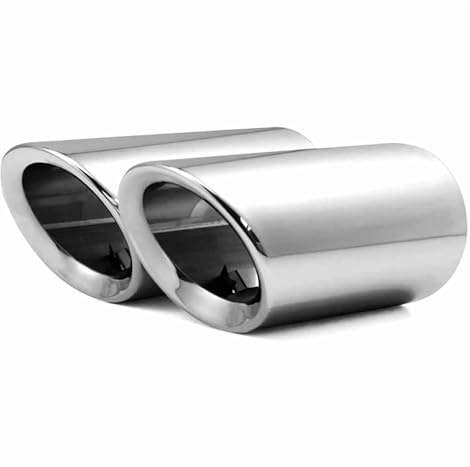 Tubo Scarico Auto Terminale Di Scarico Per Auto Ingresso(Silver)
