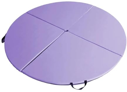 Pole Dance Matte Runde Yogamatte, Ausrüstung for Gymnastik, tragbarer Bodenschutz, leicht, zusammenklappbar, Pole Dance-Matte(PURPLE)