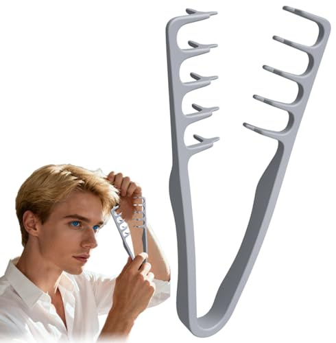 IWIDYA P Peine Texturizador Hombre - Peine de Dientes Anchos, Herramienta para Dar Volumen a Las Raíces para Raíces y Flequillo, para todo tipo de cabello(A)