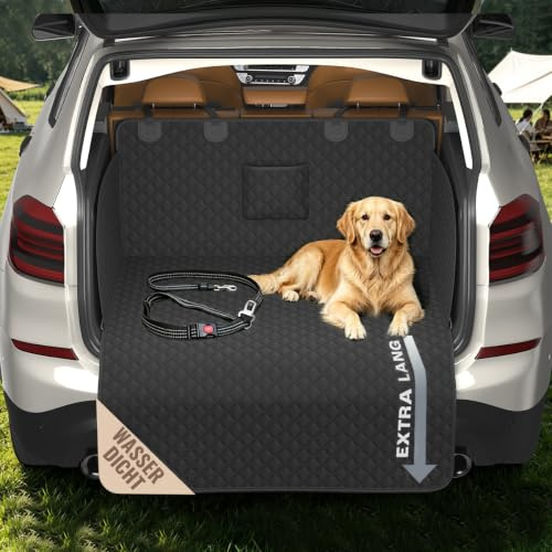 BMaoBBo Kofferraumschutz Hunde, Gesteppt mit Seiten- und ladekantenschutz | Hundedecke Auto kofferraum wasserdichte und kratzfeste, Universelle kofferraum schutzmatte für hunde, Leicht zu reinigen
