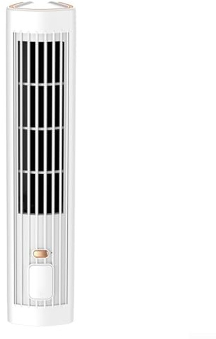 Ventilador de torre portátil sin aspas, diseño silencioso de 3 velocidades con colocación vertical y horizontal, para enfriamiento de dormitorio, oficina y estudio (blanco)