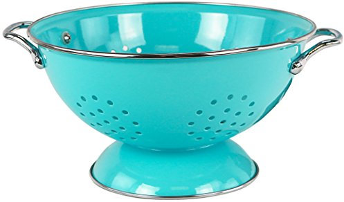 Reston Lloyd Calypso Basics Powder Coated Enameled Colander, 3-Quart, Turquoise