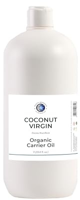 Mystic Moments | Bio -Kokosnuss -Junggesetz -Trägeröl 1 Liter - reines & natürliches Öl perfekt für Haare, Gesicht, Nägel, Aromatherapie, Massage und Ölverdünnung Veganer GVO -frei