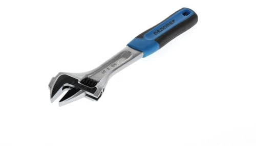 GEDORE Einmaulschlüssel verstellbar, Spannweite 30 mm (1.3/16 Zoll), Einstellskala, verchromt, Kunststoffgriff 60 S 10 JC