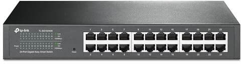 Tp-Link Tl-Sg1024De 24-Port Desktop Gigabit Easy-Smart Ethernet Switch, Steel Case, 13 Inch Rack-Mount, Nero, 24 Porte