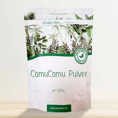 VivaNutria Camu Camu Pulver 500g I Vitamin C Pulver I Camu-Camu Superfood Pulver für Smoothies & Shakes I natürliches Vitamin C I Antioxidantien I vegan