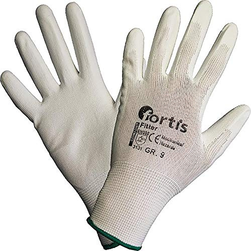 Fortis Handschuh Fitter,PU/Nylon, Gr. 7, weiß,