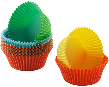 Original Kaiser Inspiration Mini Muffins Papierförmchen, 150 Stück, bunt, klein 4,5 cm, Cupcake Förmchen, Muffinförmchen Papier klein fettdicht, ideal für süße und herzhafte Muffins