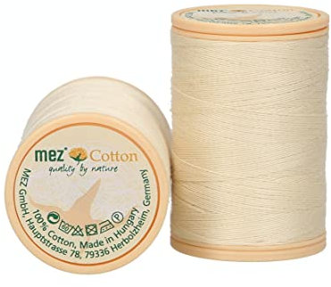 MEZ Cotton Stärke 50 4664050-01317 beige Nähgarn, 100 % Baumwolle, 450m