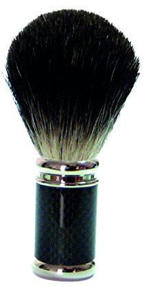 Golddachs – Pennello da barba, 100 per cento Peli Di Tasso, Argento Nero manico in metallo, 1 pezzi