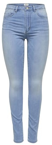 ONLY Damen Onlroyal Hw Sk Jeans Bb Bj13333 Noos, Light Blue Denim, S / 30L