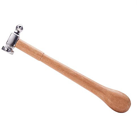 BENECREAT 1lb Chasing Bijoux Marteau Faire Marteaux avec Bois Poignée Confortable pour Les Bijoux Fabrication Artisanale, 25cm de Long, 5.7cm de Large