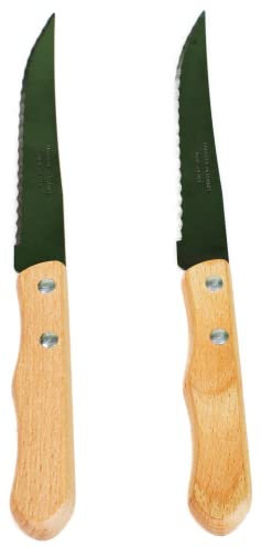 Lot De 2 Couteaux À Steak, Fabriqué en France, Made In France, Pour Couper Viande Et Côtelettes, Ustensiles Indispensable À Votre Cuisine, Couverts Pas Cher Pour Une Fabrication Française, Acier Inox