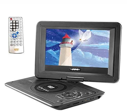 ZXNQ Lecteur DVD Portable pour Voiture avec Grand écran HD pivotant de 10,1 Design Exclusif des Boutons, Support ​Port US