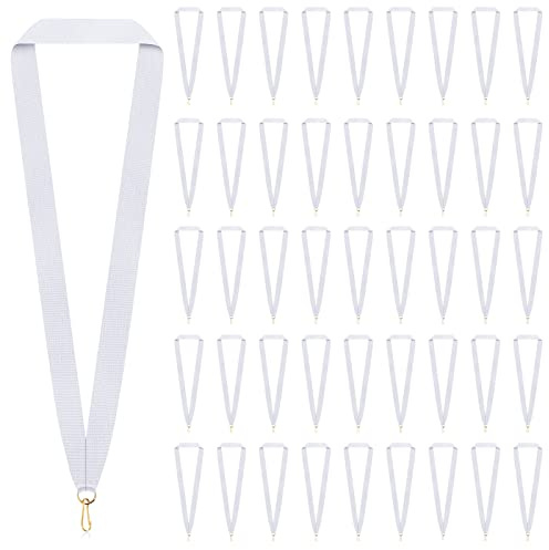 Berlune 100 Stück Halsbänder mit Schnapp-Clips, blanko, Medaille, solide, flache Auszeichnungshalter für Kinder, Erwachsene, Studenten, Wettbewerbe, Sport, Party, Schulanfang, Zeremonien, Leistung