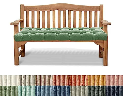 PHUSTJKL Bankauflage Bankkissen Stuhlkissen 160X50X6CM rutschfeste Gartenbankkissen Bankpolster Rückenkissen Schaukel Sitzkissen für Outdoor Indoor Gartenmöbel Terrasse Drinnen-Grün