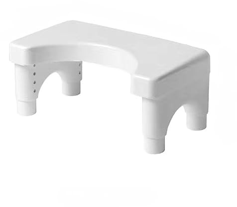 PIURUF Toilettenhocker, höhenverstellbar, 15–21 cm, hilft gegen Verstopfung und Hämorrhoiden, richtet den Dickdarm aus für schnellere, einfachere Linderung