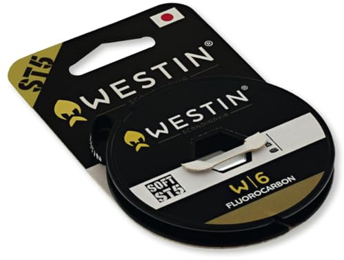 Westin W6 ST5 Fluorocarbon Clear 0,38mm 9.2kg - 30m Fluorocarbon, AngelschSnur, Fluorocarbonschnur, Vorfachschnur