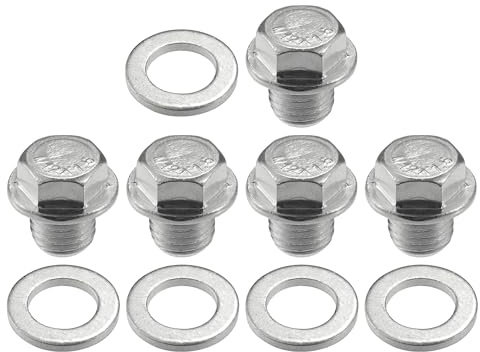 A ABSOPRO Universaler Ölablassschraube mit Dichtung, langlebig, M12x1.5 (Set aus 5 Stück)