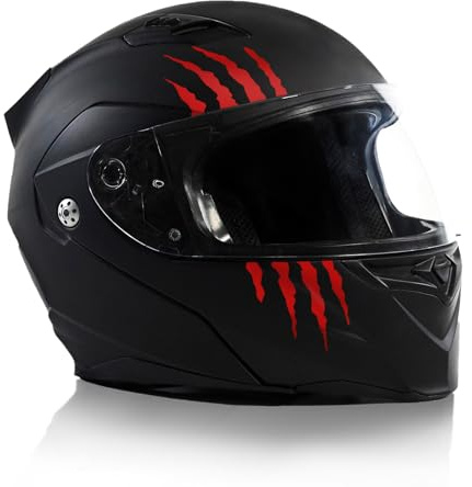 Finest Folia Kratzer Helm Aufkleber 2er Set 7,5x7,5cm Monster Sticker Kralle Deko für Motorrad Helm Auto Motorradhelm Kratzspuren selbstklebend wasserfest K173