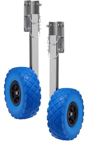 Atnhyruhd Heckräder für Schlauchboot Schlauchbooträder Slipräder Heckräder Edelstahl Transporträder Für Schlauchboote Klappbar Transporträder bis 150kg