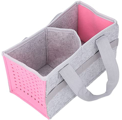 Tragetasche für Toniebox-Audio-Player-Starter-Set, Aufbewahrungstasche für Tonies-Figuren, Reise-Aufbewahrungstasche, Extra Platz, Filzstoff-Etui für -Toniebox-Zubehör (Rosa)